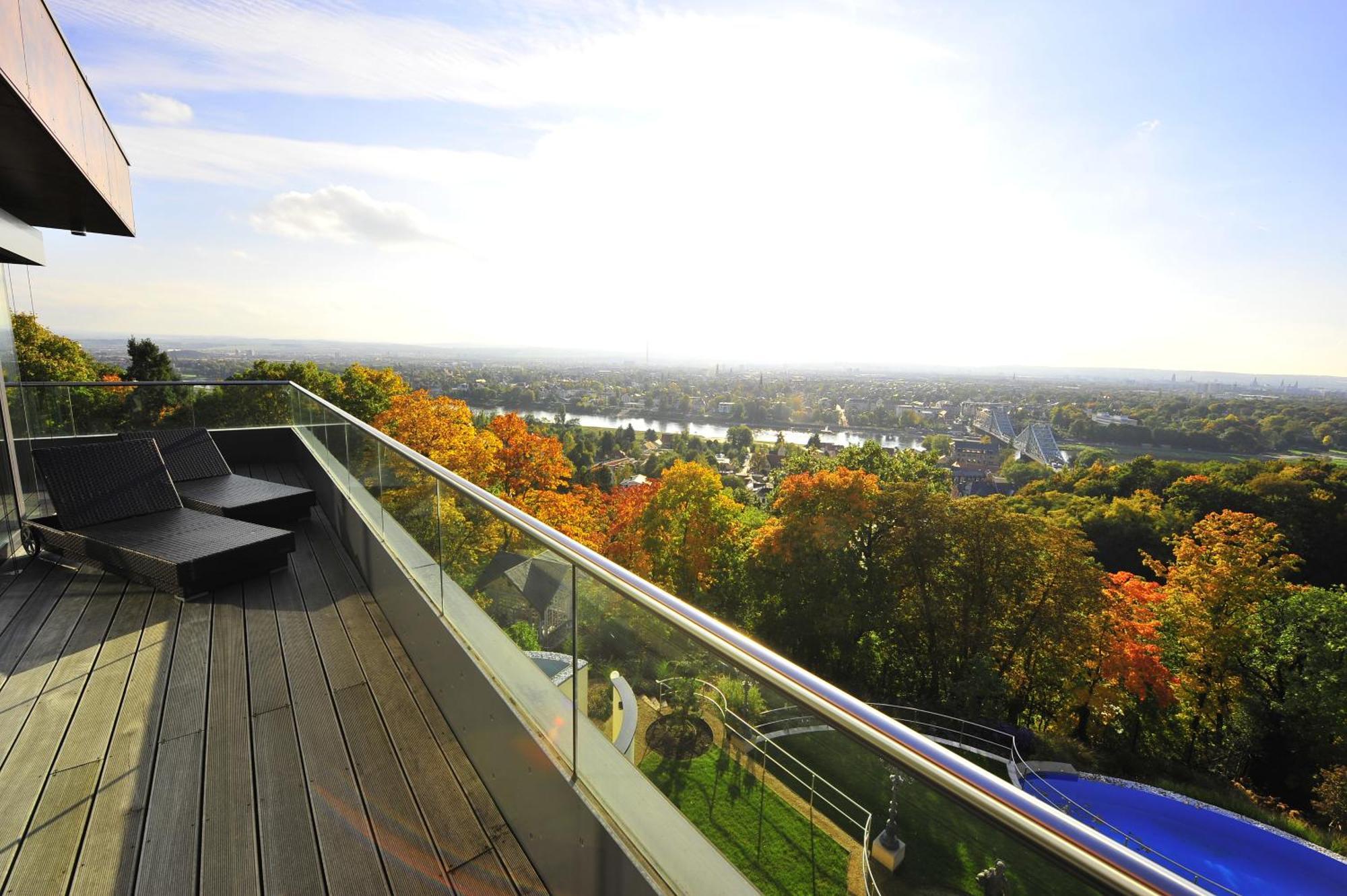 Villa Via Lapis - Panoramablick Ueber Dresden - Garten - Pool - Sauna - Luxus Ruang foto